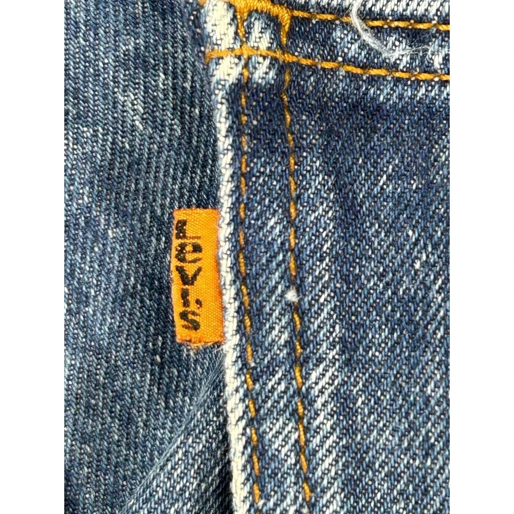 Vintage Levi's 505 Men's 36 Orange Tab Denim Blue Jeans Straight Leg
